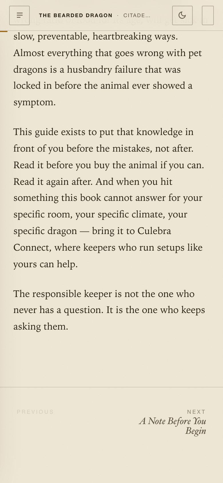 A page from inside the guide, read in the app