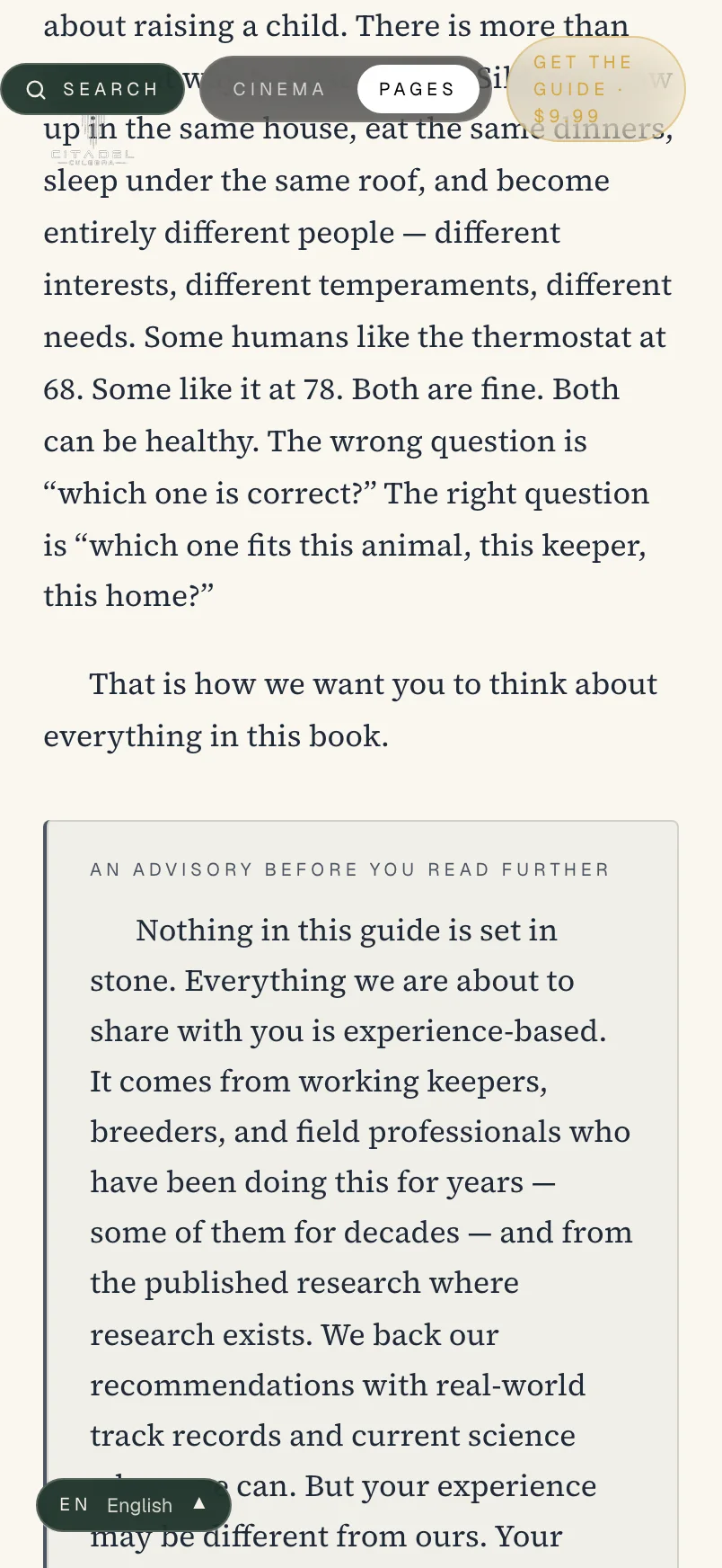 A page from inside the guide, read in the app